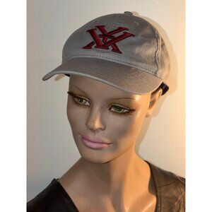 Vortex Gray Adjustable Baseball Cap Red Embroidered Logo Unisex Cotton Casual